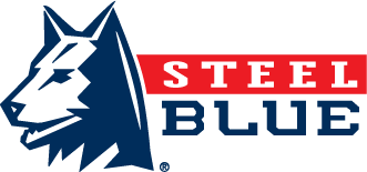 Red and Blue Logo - Work Boots, Safety Boots, 100% Comfort Guaranteed - Steel Blue