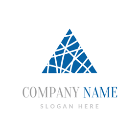 Blue and White Triangles Logo - Free Triangle Logo Designs. DesignEvo Logo Maker