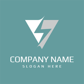 Blue and White Triangles Logo - Free Triangle Logo Designs | DesignEvo Logo Maker