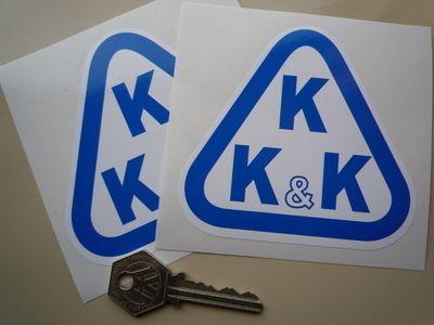 Blue and White Triangles Logo - KKK Blue & White Triangle Logo Stickers. 4 Pair