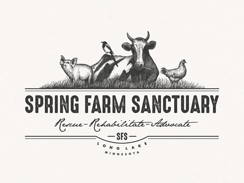 Farm Sanctuary Logo - Illustrative logo for a farm animal sanctuary in Minnesota. by ...