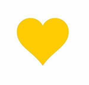 Red Yellow Heart Logo - Yellow Heart | Heart Emoji Black, Red, Pink - Copy and Paste