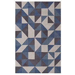 Blue and White Triangles Logo - Triangle Rug