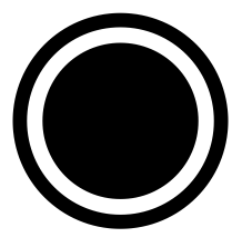 Black White Circle Logo - App Art
