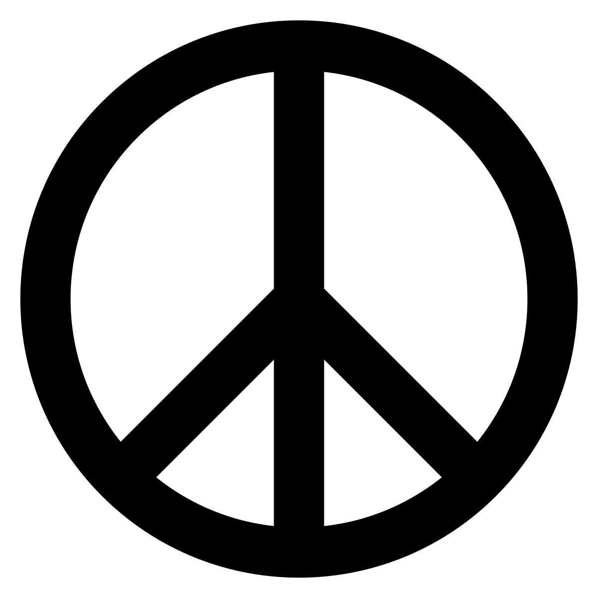 Black White Circle Logo - Peace symbols