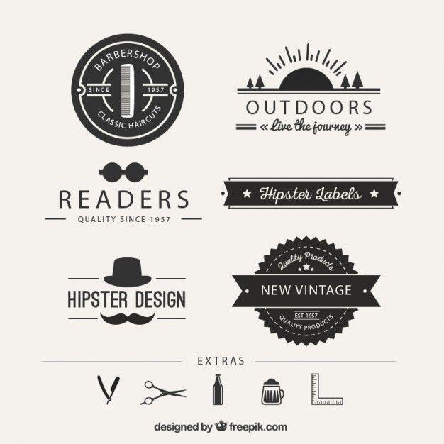 Hipster Brand Logo - Hipster logos Vector