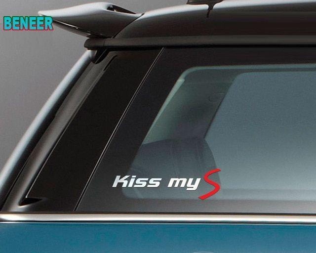 BMW Mini Cooper Logo - Kiss myS LOGO car windshield sticker for bmw MINI COOPER CLUBMAN ...