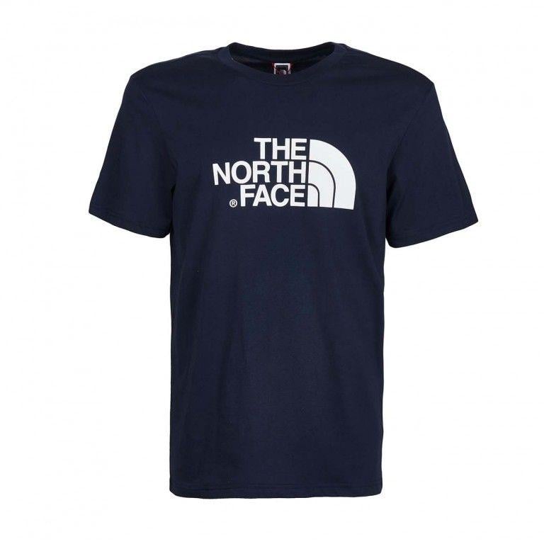 White and Blue Face Logo - LOGO T-SHIRT Man Blue navy white The North Face