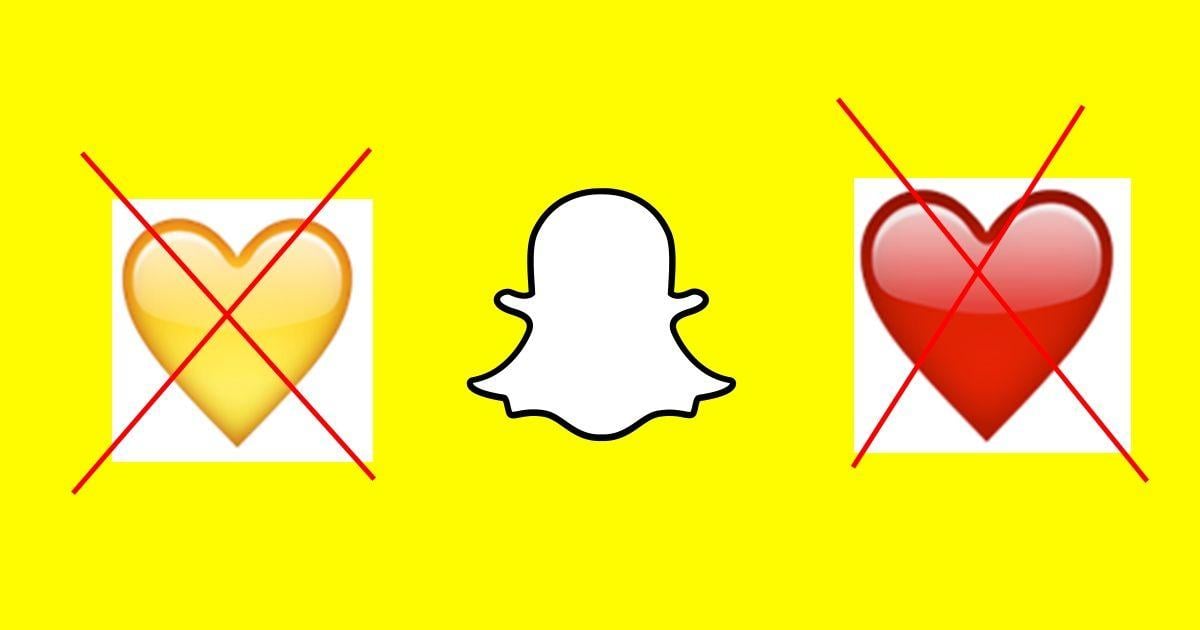 Red Yellow Heart Logo - Why Do Yellow Heart Emoji Disappeared on Snapchat? or the Red Heart ...