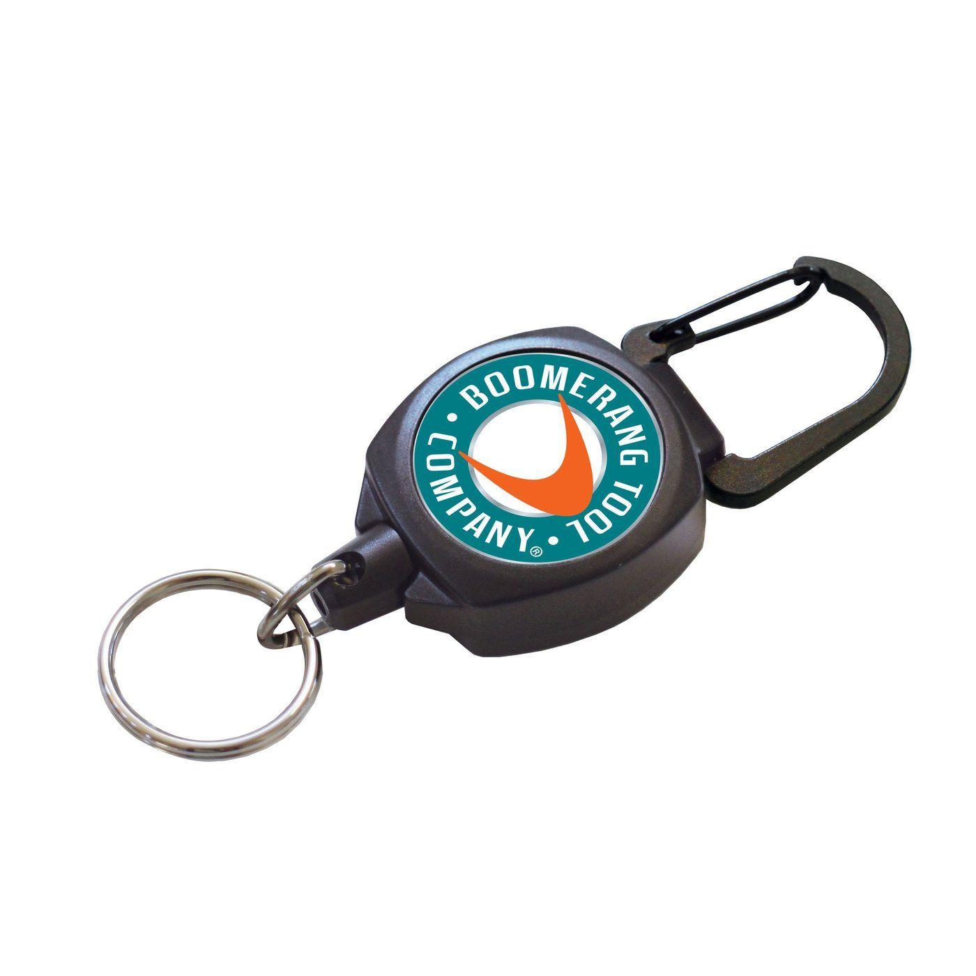 Above Each Other Silver Boomerangs Logo - Mid Size Zinger with Carabiner – Boomerang Tool Company