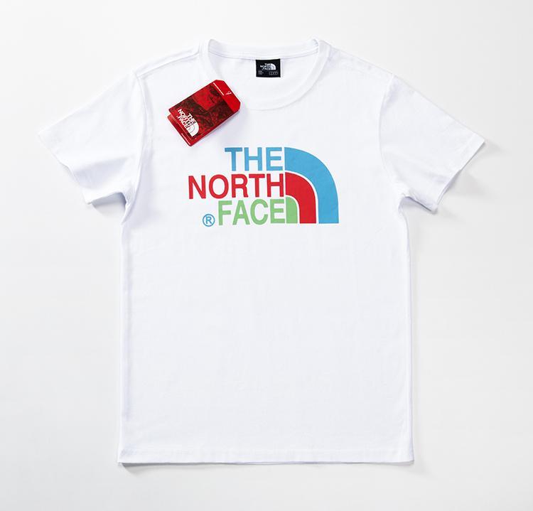 White and Blue Face Logo - The North Face Logo (Blue/Red/Green) 