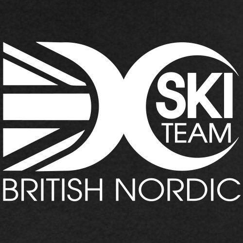 Spreadshirt Logo - Spreadshirt British Nordic Ski Team Logo Contrast Colour Hoodie, S