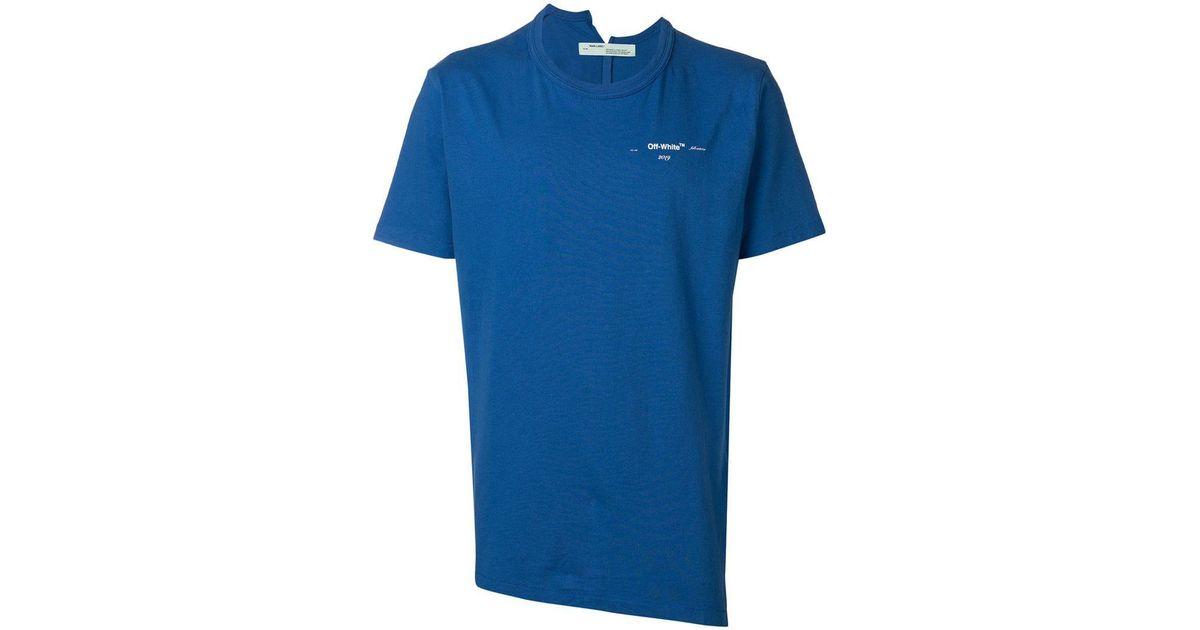 Blue Off White Logo - Off-White c/o Virgil Abloh Chest Logo T-shirt in Blue for Men - Lyst