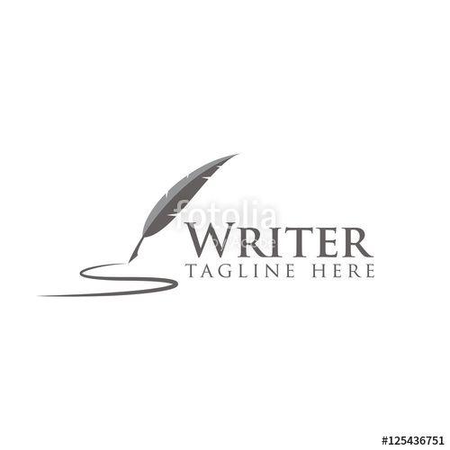 Writer Logo - Writer logo creative design vector template Stock image and royalty