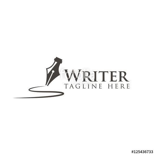 Writer Logo - Writer logo creative design vector template Stock image and royalty
