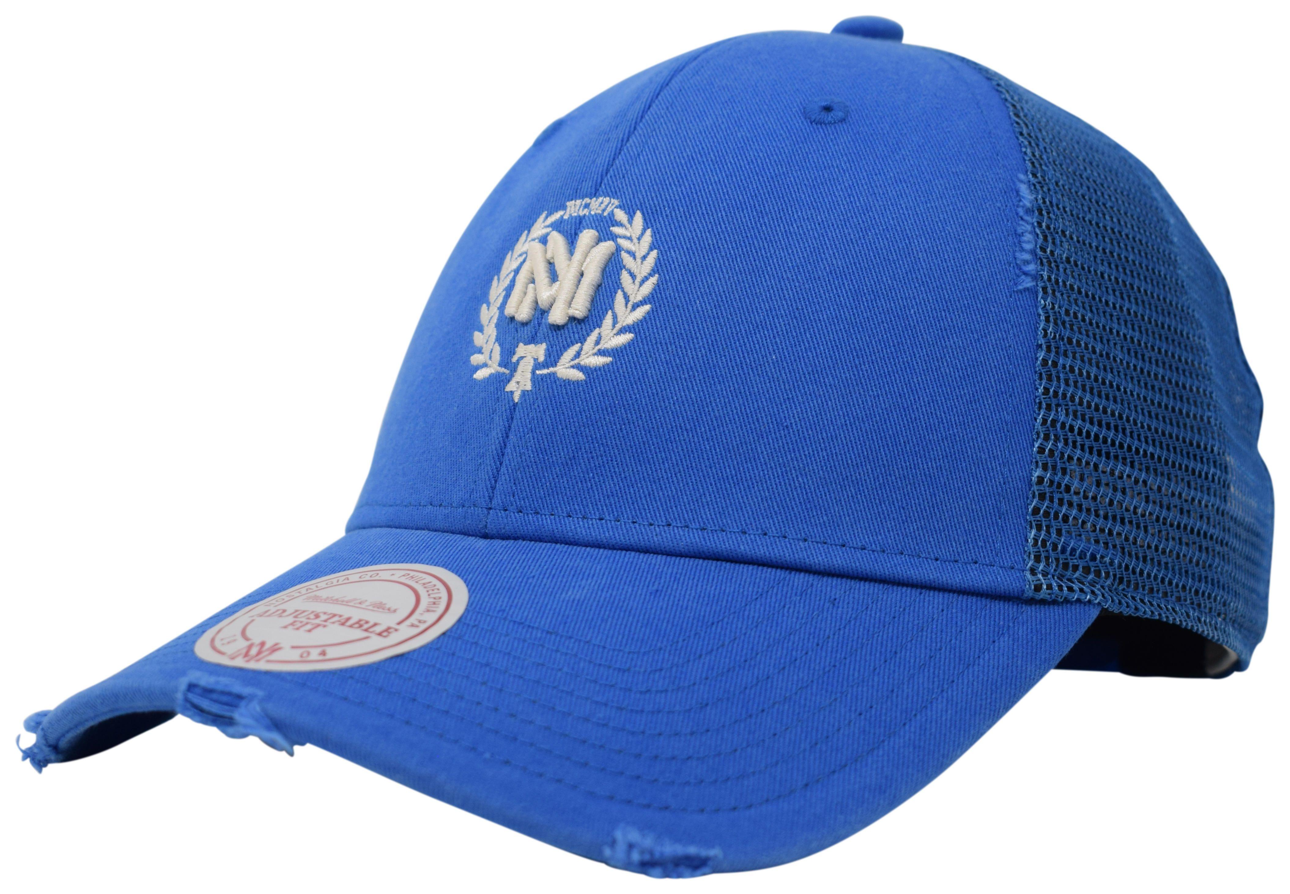 Blue Off White Logo - Mitchell & Ness. Mitchell And Ness Blue The Distressed Off White
