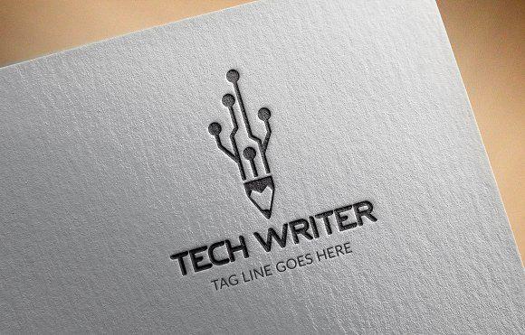 Writer Logo - Tech Writer Pen ~ Logo Templates ~ Creative Market