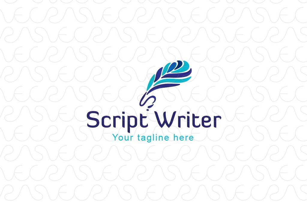 Writer Logo - Script Writer - Artistic Quill Abstract Stock Logo Design – VecRas