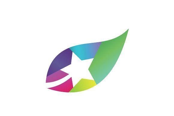 Leaf and Star Logo - Star Leaf - Logo Template ~ Logo Templates ~ Creative Market