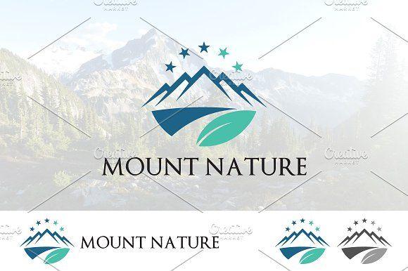 Leaf and Star Logo - Leaf Mountain Star Logo Logo Templates Creative Market