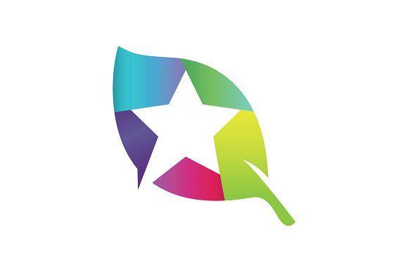 Leaf and Star Logo - Leaf Star Template Logo Templates Creative Market