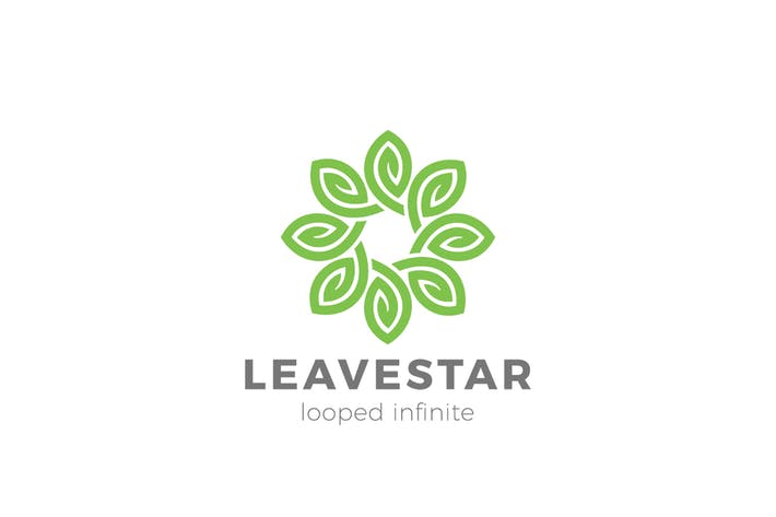 Leaf and Star Logo - Logo Flower Leaves Star Infinity Loop Leaf by Sentavio on Envato ...