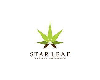 Leaf and Star Logo - image of Marijuana Logo By Luckystar - #CALTO