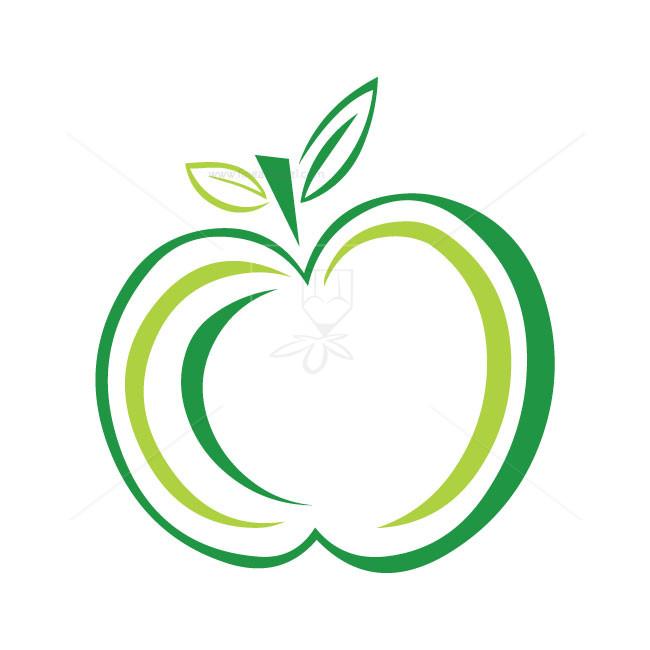 Green Apple Logo - Green apple logo vector. Free vectors, illustrations, graphics, clipart