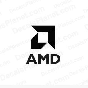 Black AMD Logo - Amd logo 1 decal, vinyl decal sticker, wall decal - Decals Ground