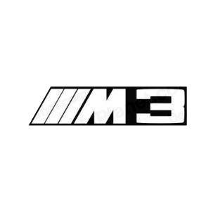 Black and White BMW M3 Logo - Bmw m3 bmw transport (models), decal sticker