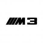 Black and White BMW M3 Logo - Bmw logo bmw transport (models), decal sticker #962