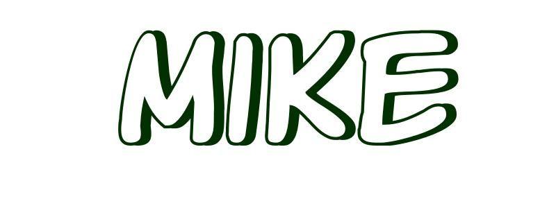 Mike Name Logo - Coloring Page First Name Mike
