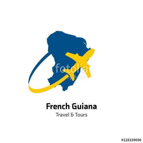 French Company Logo - French Guinea Travel and Tours logo. Vector travel company logo ...