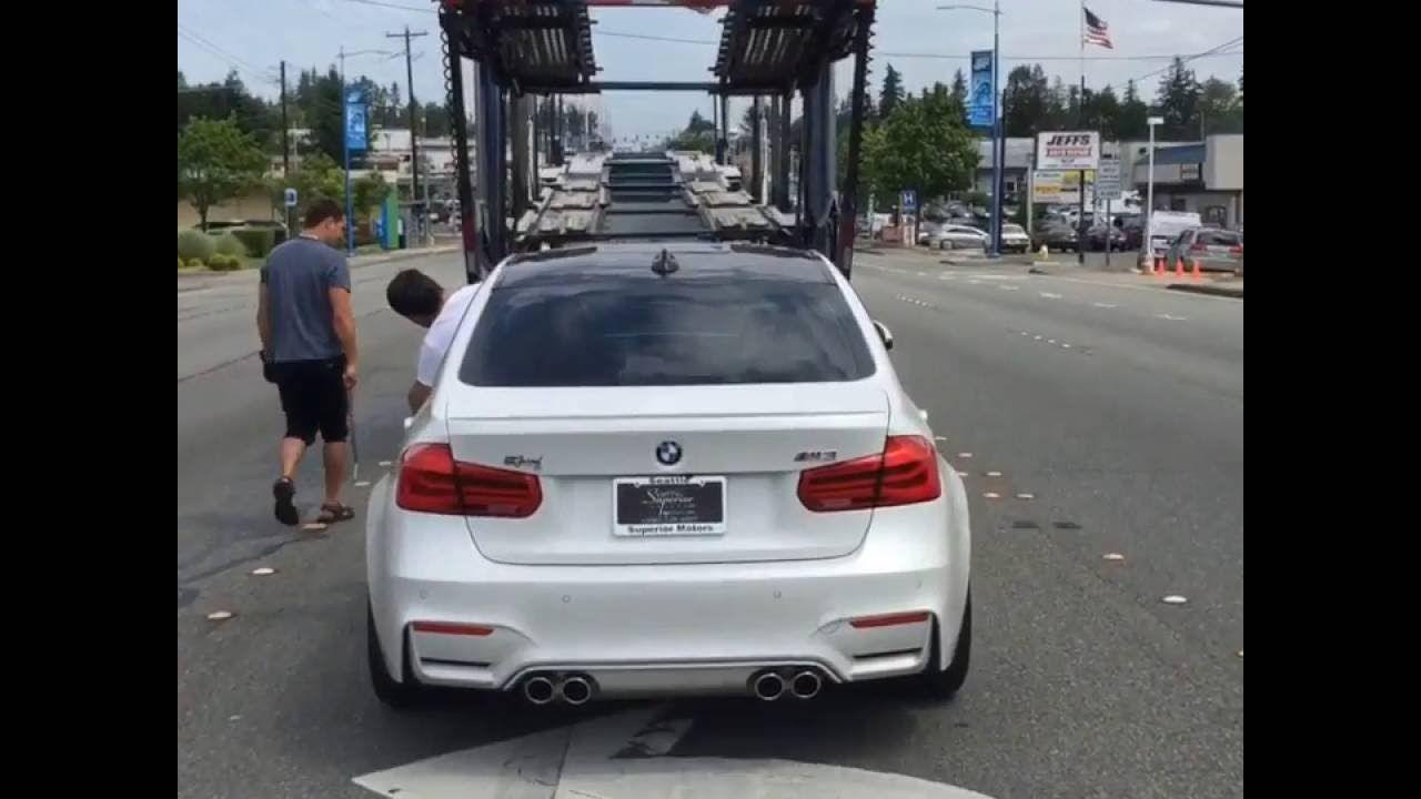 Black and White BMW M3 Logo - 2016 BMW M3 Sedan white on black. - YouTube