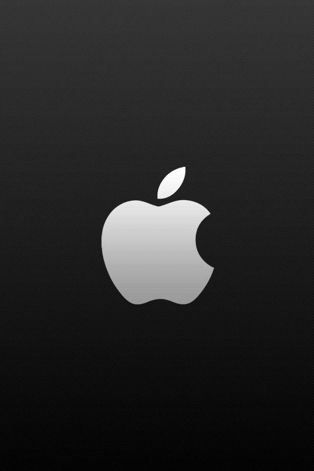 White On Black Background Apple Logo - Black background and white apple logo. Apple Love!. iPhone