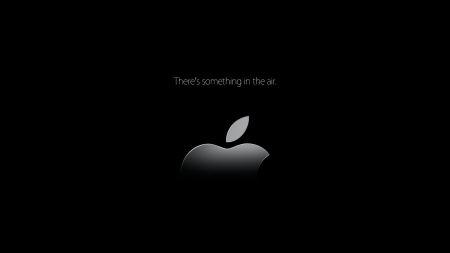 White On Black Background Apple Logo - Black Apple Logo & Technology Background Wallpaper