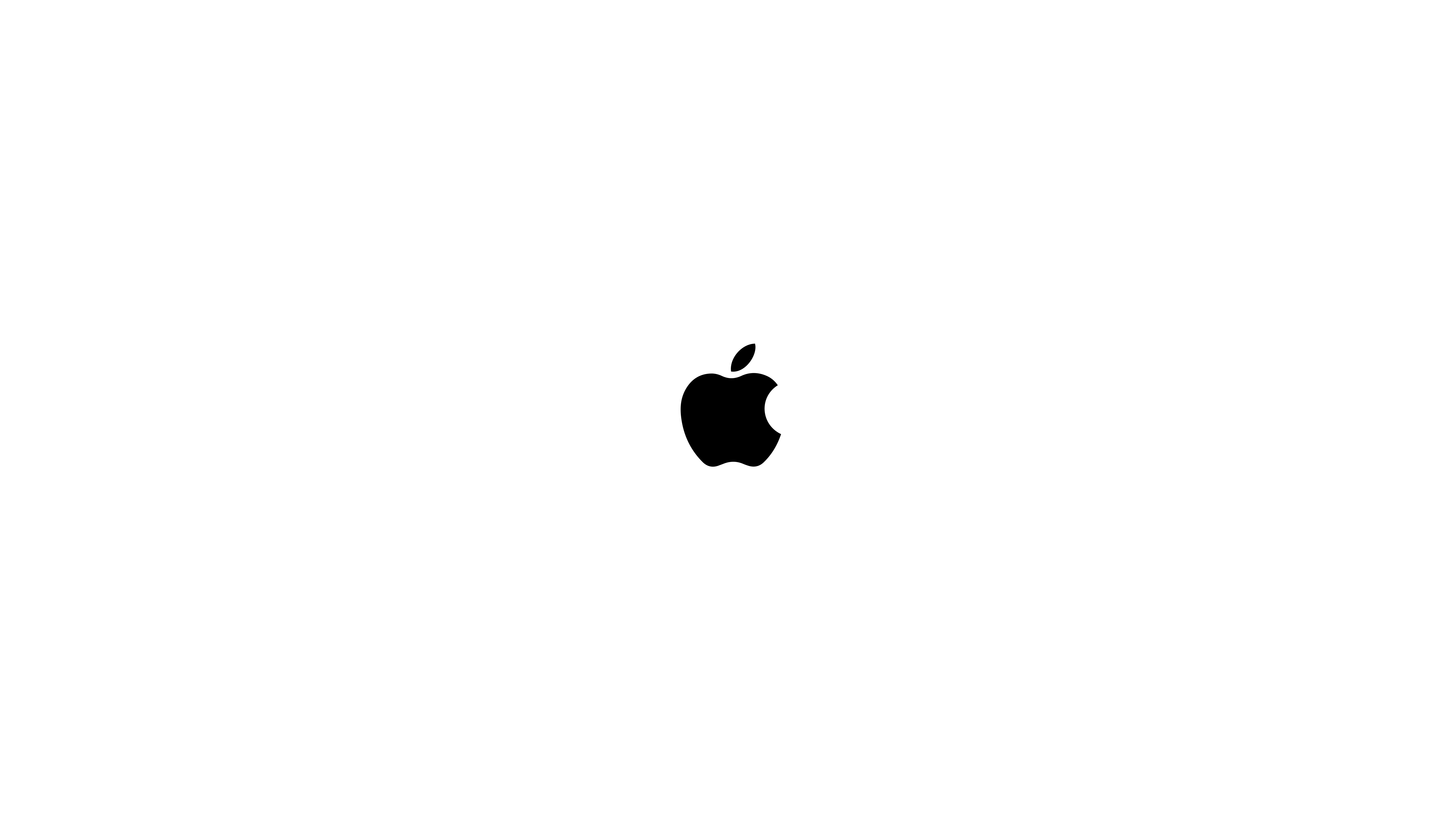 White On Black Background Apple Logo - Black Apple Logo UHD 8K Wallpaper