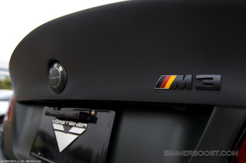Black and White BMW M3 Logo - Matte White Badge