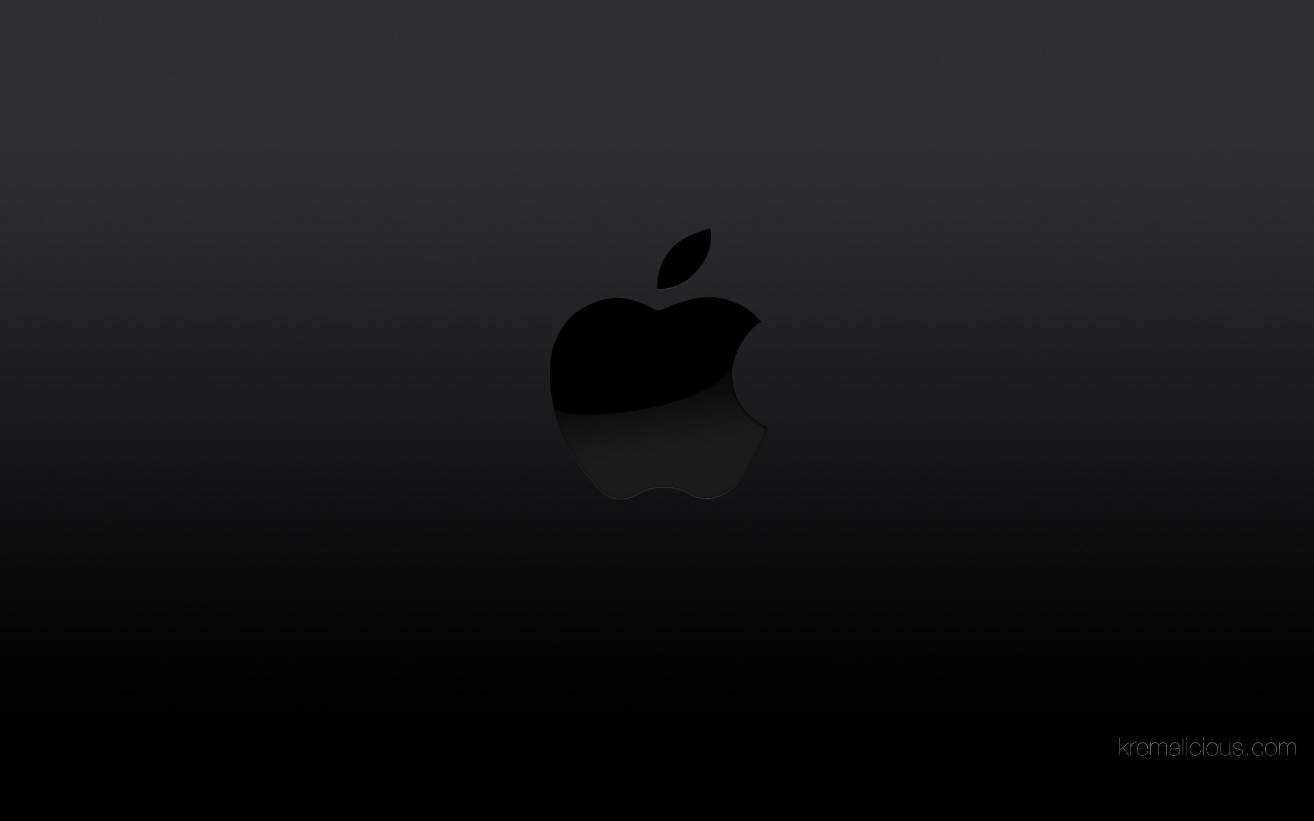 White On Black Background Apple Logo - Apple Logo Black Backgrounds - Wallpaper Cave