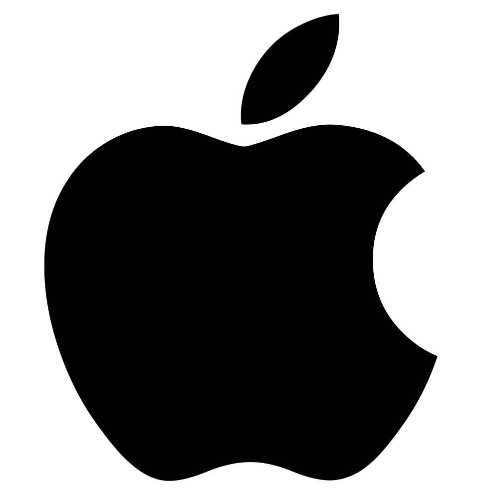 White On Black Background Apple Logo - Apple logo graphic black and white download transparent background