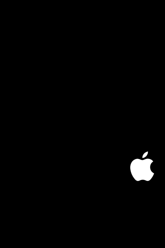 White On Black Background Apple Logo - DeviantArt: More Like Apple Logo iPhone 4S Wallpaper by ...