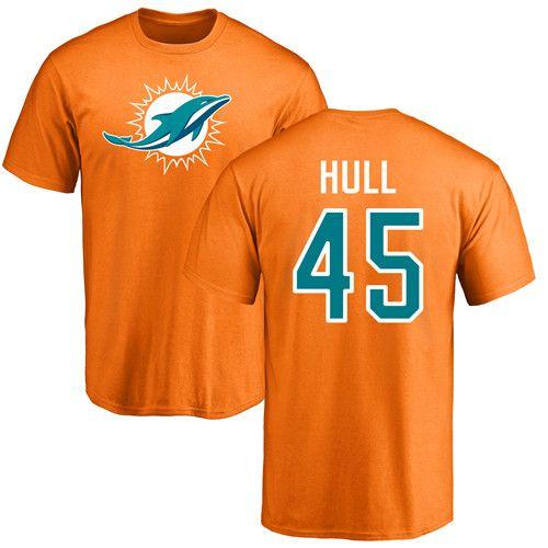 Mike Name Logo - NFL Nike Mike Hull Orange Name & Number Logo - #45 Miami Dolphins T ...
