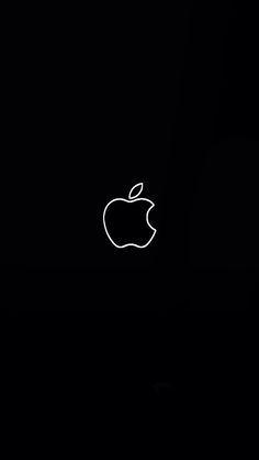 White On Black Background Apple Logo - Black and white Apple logo wallpaper. Apple'tite