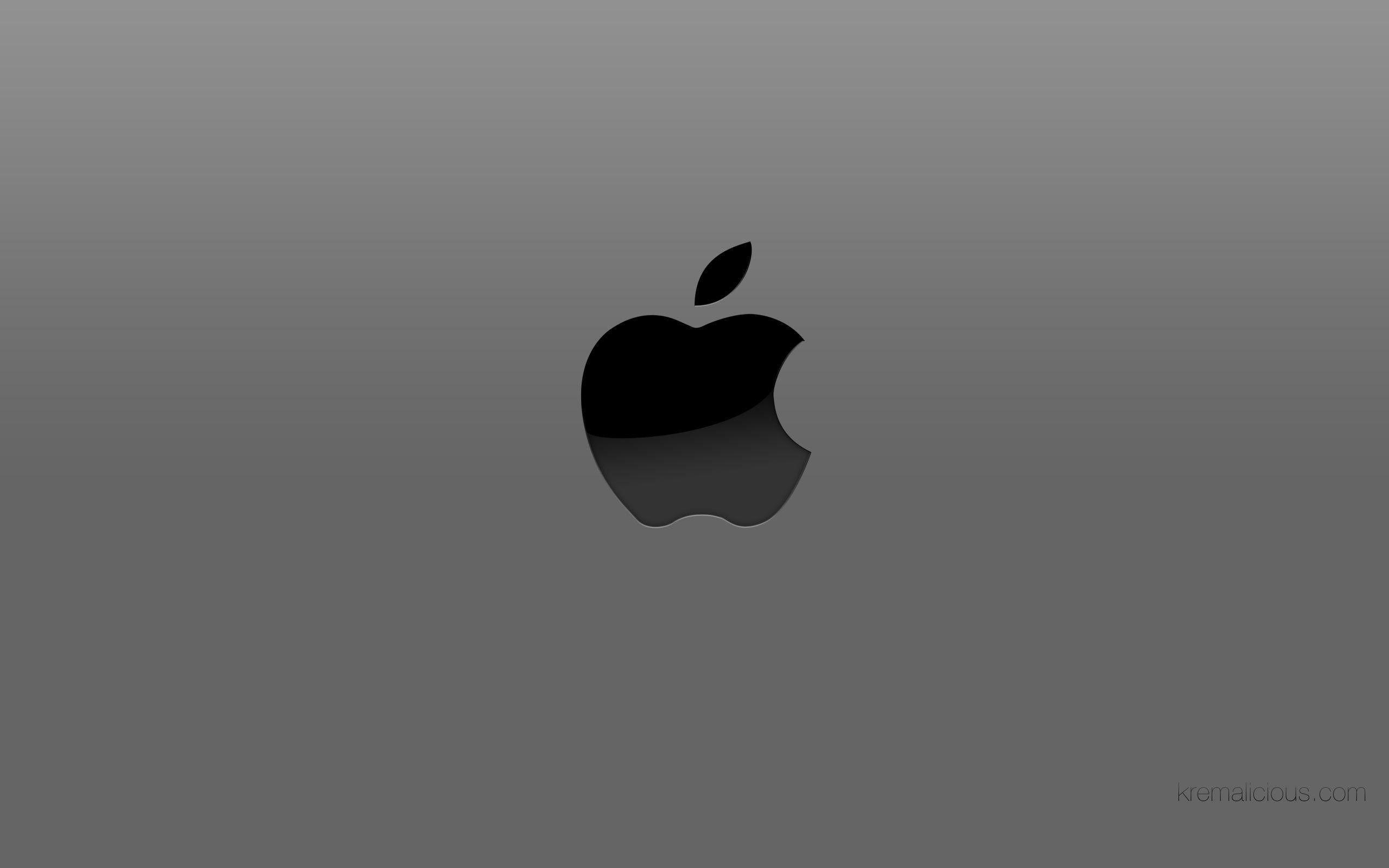 White On Black Background Apple Logo - Apple Logo Background
