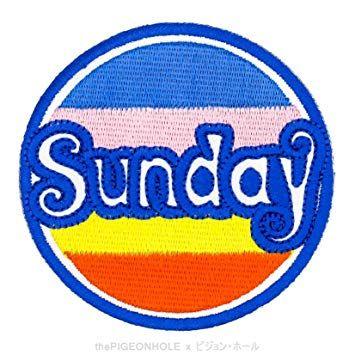Multi Colored Circle Logo - Make Love, Not War ] Happy Sunday (Blue, Multi-color) - Circle Badge ...