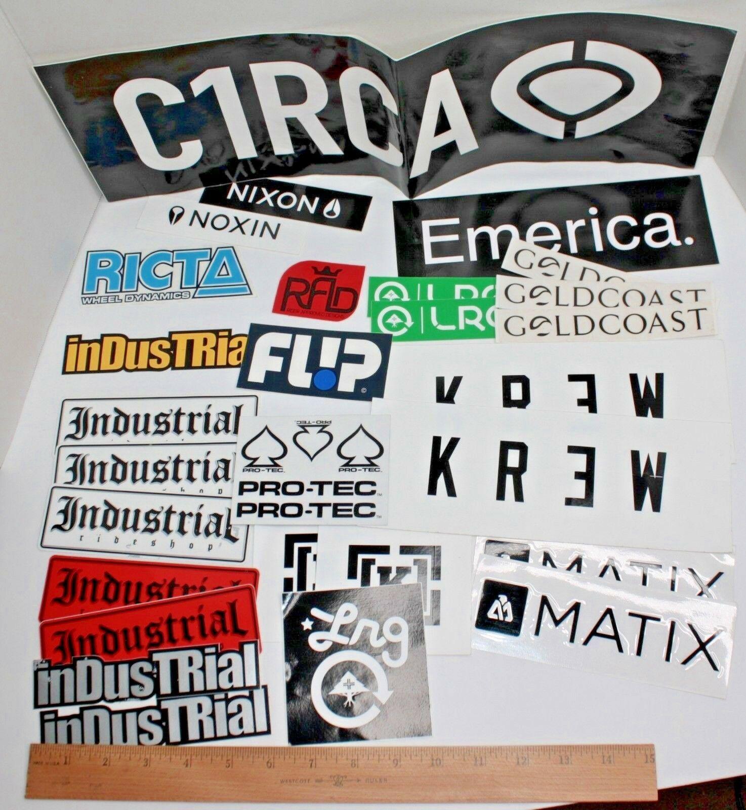 Krew Skateboard Logo - Skateboard + Shoe Logo Stickers 28 Stickers Krew Ricta Industrial ...