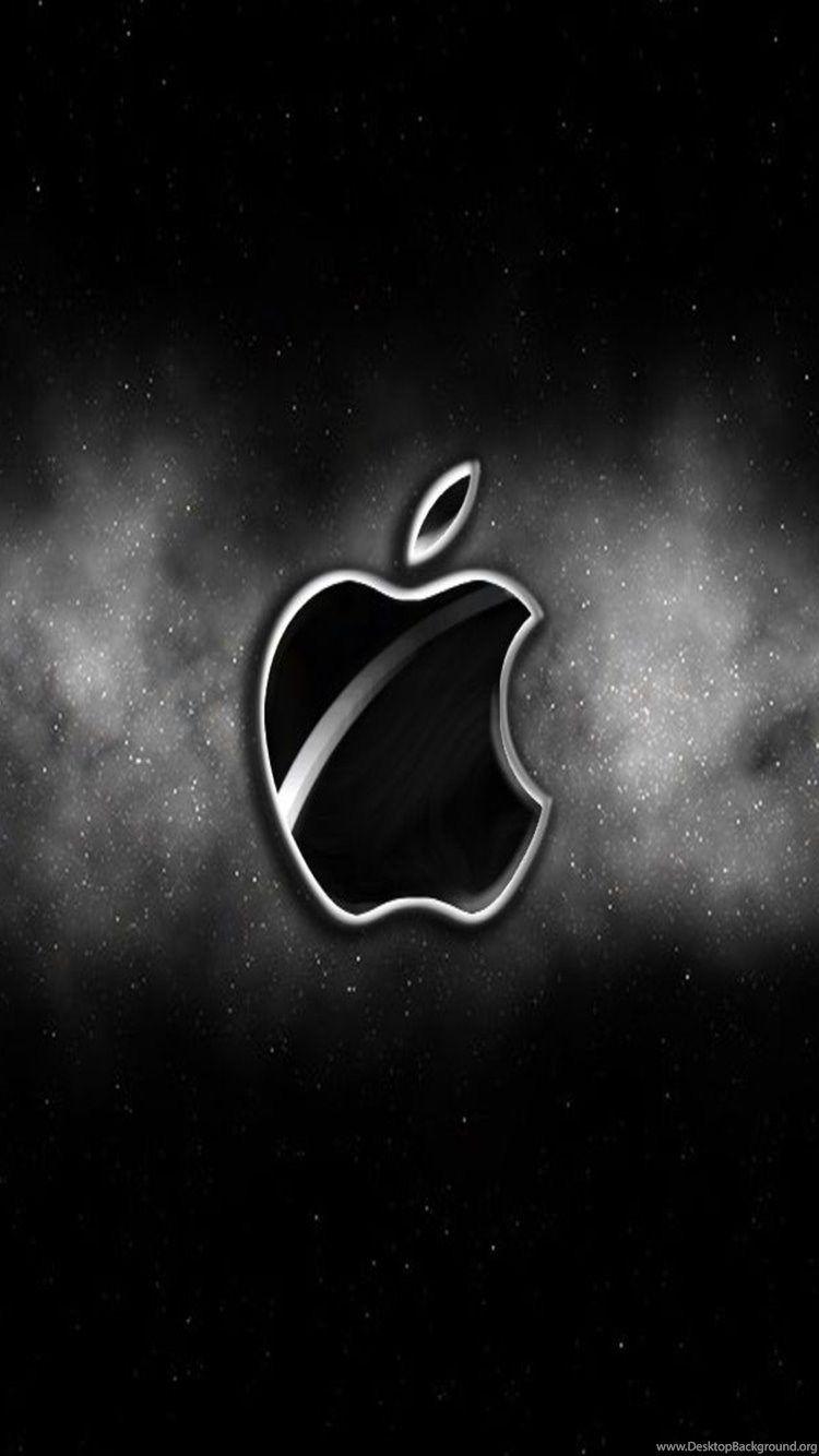 White On Black Background Apple Logo - Apple Logo In Black And White Iphone Hd Wallpapers Desktop Background