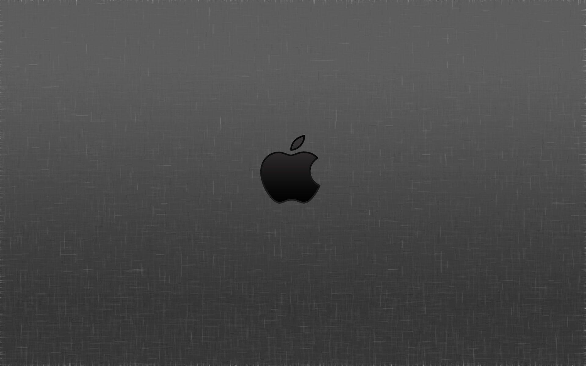 White On Black Background Apple Logo - Apple Logo Background