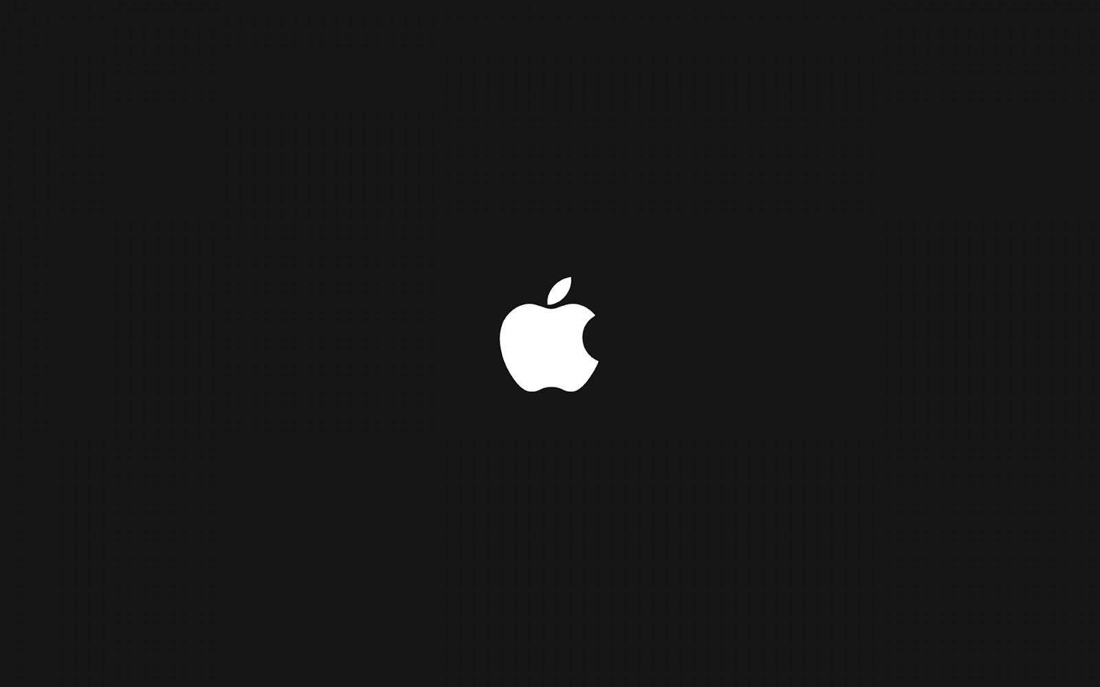 White On Black Background Apple Logo - black apple wallpaper HD Gallery
