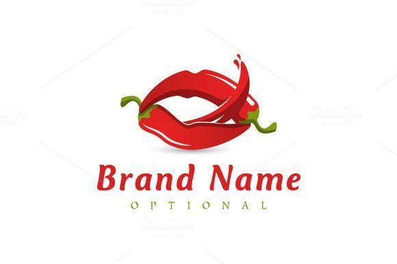 Red Chili Pepper Restaurant Logo - For sale. Only $29, chili, pepper, spicy, woman, hot, saliva